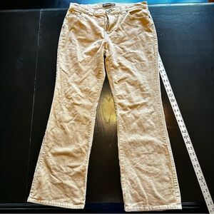 Retro Duplex Size 12 Cream Corduroy Pant Trousers Wide alex Bootcut